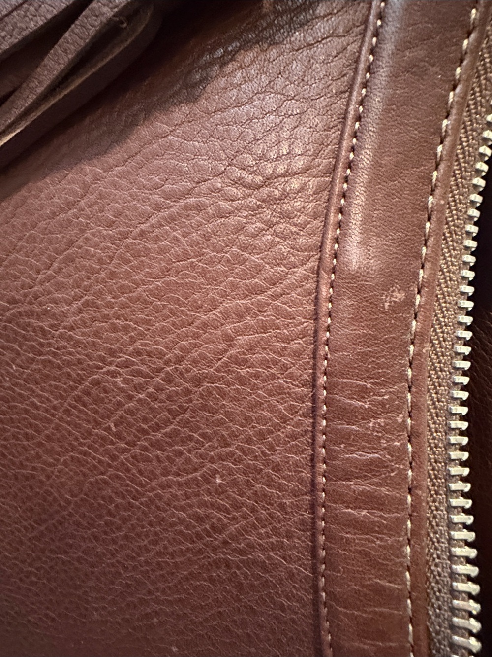 Coronado Leather Conceal Carry Shoulder Purse Brown Leather - Picture 11 of 11